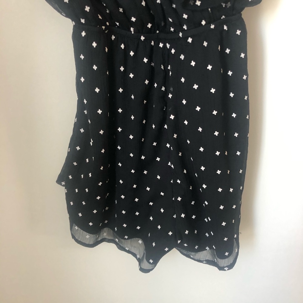 Revolve by the way. Aurora Ruffle Romper in Black - Picture 5 of 7